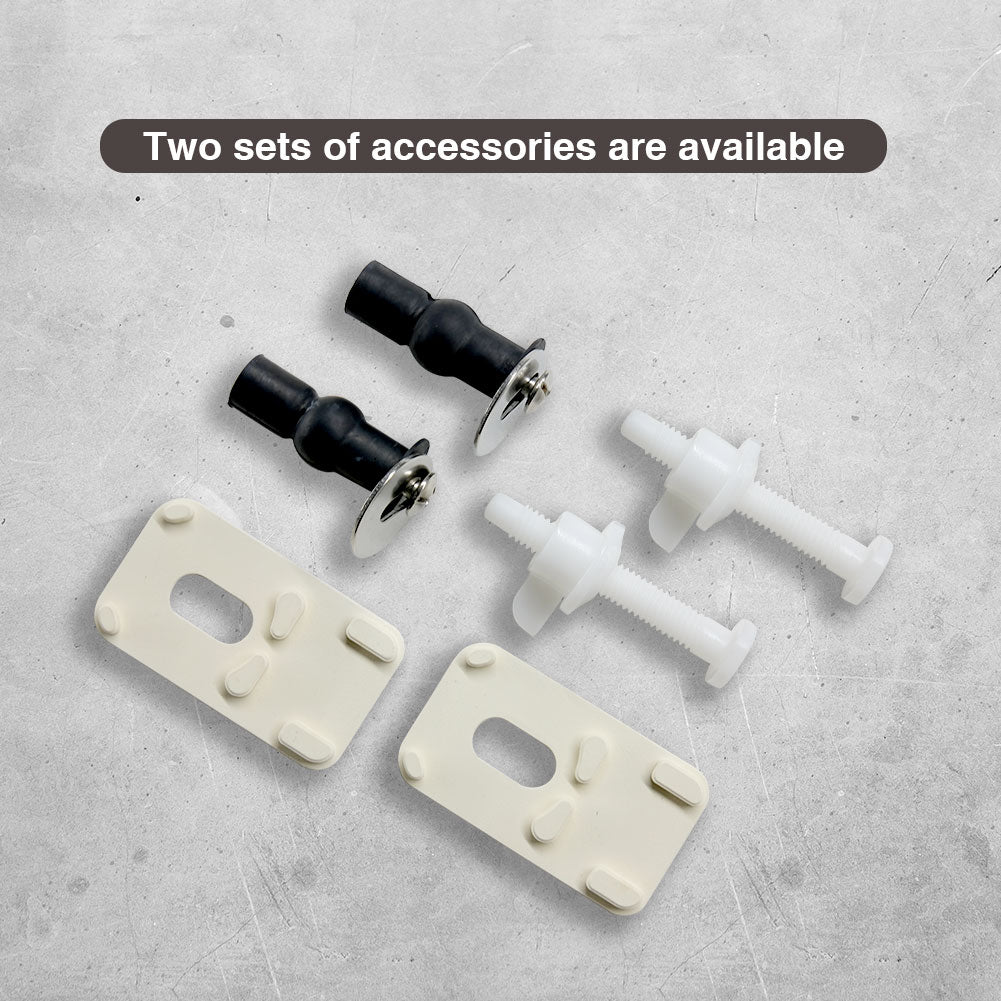 Round Toilet Seats with Lid, Slow Close Seat and Cover, Including Two Sets of Parts, Fit All Standard Round Toilet, Quiet Close, Plastic, White