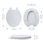 Load image into Gallery viewer, Round Toilet Seats with Lid, Slow Close Seat and Cover, Including Two Sets of Parts, Fit All Standard Round Toilet, Quiet Close, Plastic, White
