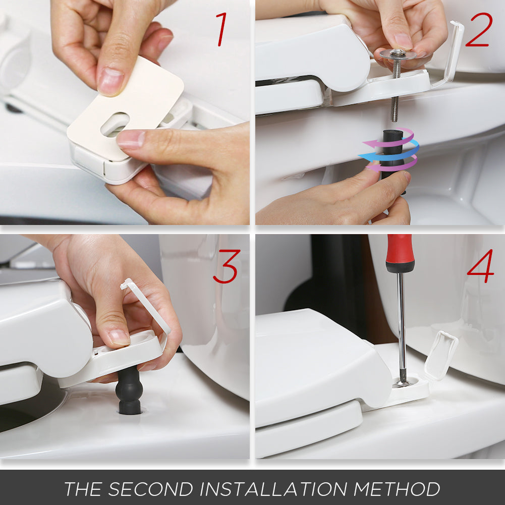 Round Toilet Seats with Lid, Slow Close Seat and Cover, Including Two Sets of Parts, Fit All Standard Round Toilet, Quiet Close, Plastic, White