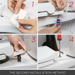 Load image into Gallery viewer, Round Toilet Seats with Lid, Slow Close Seat and Cover, Including Two Sets of Parts, Fit All Standard Round Toilet, Quiet Close, Plastic, White
