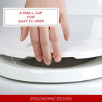 Load image into Gallery viewer, Round Toilet Seats with Lid, Slow Close Seat and Cover, Including Two Sets of Parts, Fit All Standard Round Toilet, Quiet Close, Plastic, White
